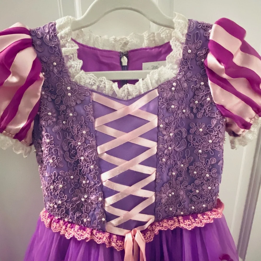Disney Girls Purple Rapunzel Princess Dress Halloween Costume - Picture 4 of 9